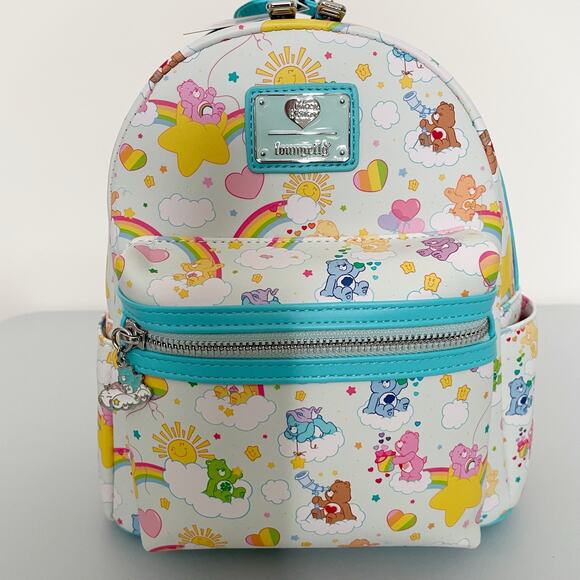 Loungefly Care Bears Special 40th Anniversary Rainbow Backpack NWT - Picture 1 of 10